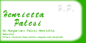 henrietta palcsi business card